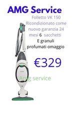 FOLLETTO VK150 Come NUOVO Vorwerk 24 Mesi Garanzia VK 150  MOTORE ORIGINALE