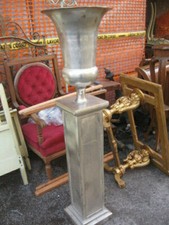 VASO CON COLONNA VINTAGE 1970 IN ALLUMINIO - MARCATO VILLA COLLECTION - PERFETTO