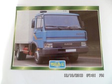 CARTE FICHE CAMION PORTEUR IVECO 65.12 TURBOZETA 1987