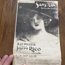 Spartito Antico "Sans Toi!"