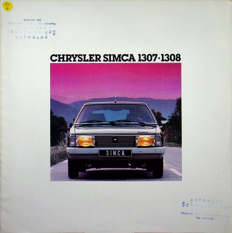 278350 chrysler simca - 278350), 1307