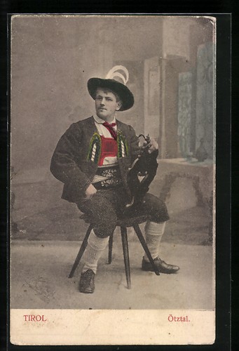 Cartolina uomo tirolese - uomo,