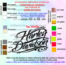ADESIVO STICKERS AUTO MOTO CASCO TUNING HARLEY DAVIDSON ORO METALLIZZATO 