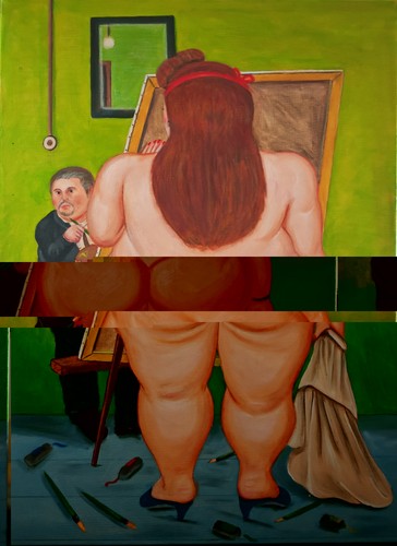 Quadro olio tela lo - ad, su