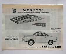 MORETTI FIAT 500 B/W AMODIL VIR PUBBLICITA' ADVERTISING 1961 CM. 27 X 19