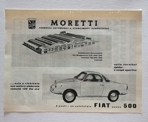 Moretti fiat 500 - moretti, b/w