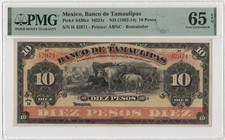 MEXICO, 10 PESOS 1902-14