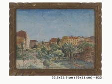 QUADRO ANTICO VEDUTA DI UN