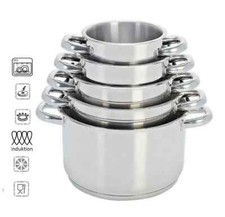 Set pentole acciaio inox - set, in