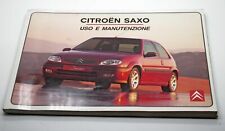 CITROEN SAXO LIBRETTO USO E MANUTENZIONE ISTRUZIONE MANUALE GUIDA ORIGINALE