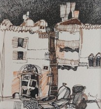 EANDI FERNANDO Tecnica mista su carta Anno 1973