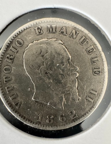 Lira 1862 regno d - 1,