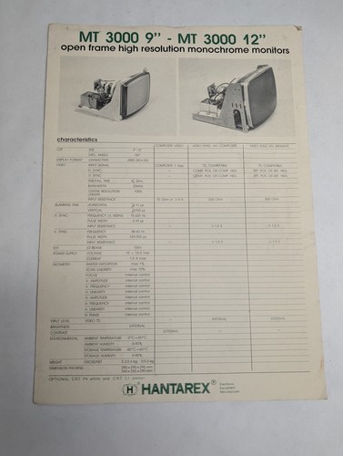 Hantarex 3000 monitor - hantarex,