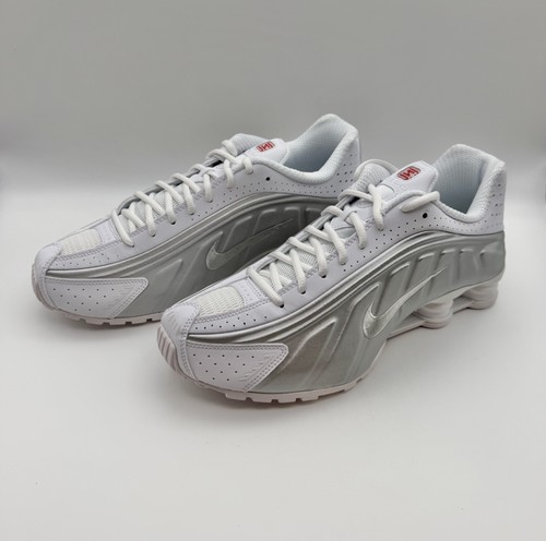 Nike shox white - r4, white/metallic