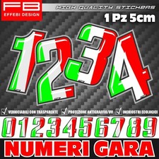 Adesivi stickers numero - numero, gara