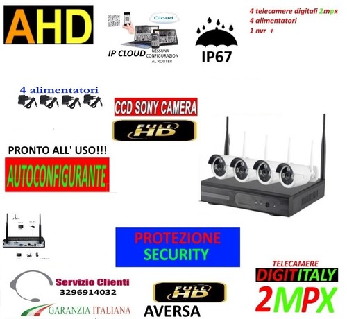 Kit wireless videosorveglianza - kit,