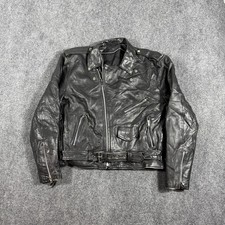 Giacca Moto Pelle Vintage Uomo