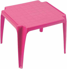Progarden 436037 - Tavolo Impilabile per Bambini, Plastica, Rosa