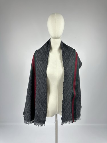 Sciarpa gucci logo grigio - sciarpa,