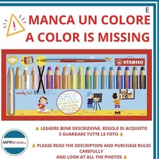 STABILO Woody 3-in-1 Set 17 matite su 18 + pennello e temperino - COLORI