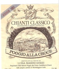 Etichetta pubblicitaria vino