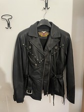 giacca Pelle Vintage  harley davidson usata Pari Al Nuovo