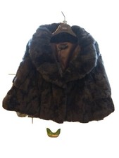 SCONTATISSIMA!!!Mantellina pelliccia lapin marrone NUVOLA Affare!!