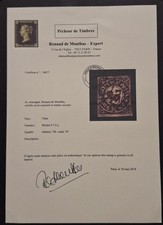 CINA TIBET 1912-1950 / MI #3 b y OBL/USED CON CERTIFICATO RARA  OTTIMA QUALITÀ! 