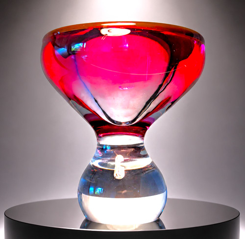 Vassoio vetro murano rosso - murano,