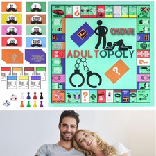 OSDUE Gioco da Tavolo Adultopoly, Gioco da Tavolo per Coppie Adulte Monopoli per
