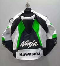 Giacca in pelle da corsa per moto Kawasaki Ninja | Attrezzatura sportiva da...