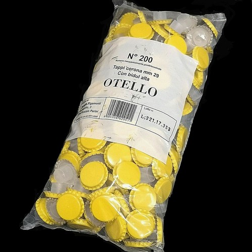 200 tappi tappo corona giallo - corona,