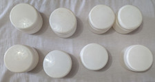 LOTTO 8 CONTENITORI PLASTICA CON COPERCHIO diametro 10 cm H 9 cm