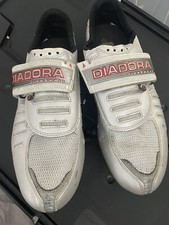 Scarpa ciclismo Diadora Ironheart uomo pelle bianca fibra di carbonio EU 44 US 10