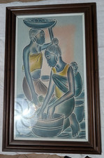 QUADRO DONNE AFRICANE CORNICE