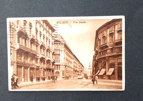 Cartolina milano via - milano-,