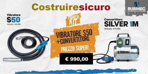 Vibratore per cemento - vibratore, e