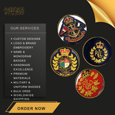 Set lotto toppe stemma ricamo fatto a mano personalizzate distintivi uniforme...