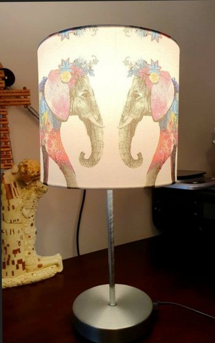 Lampada comodino decoupage - lampada,