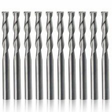 Kit punte router CNC 10 pezzi frese terminali naso piatto per lavorazione legno