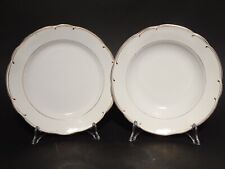 ANTICO SERVIZIO 12 PIATTI CERAMICA BIANCA DECORO IN ORO CERAMICHE PIEMONTESI