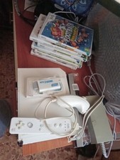 Nintendo Wii Bianca + 6 GIOCHI ORIGINALI, Alimentatore, cavi, sensore etc