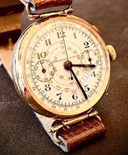 Universal Watch (Universal Geneve) cronografo mono pulsante in oro 18 Kt - 1930