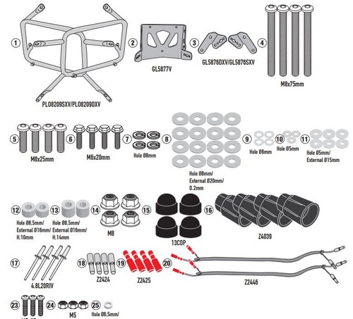 Kit portavaligie givi - kit,