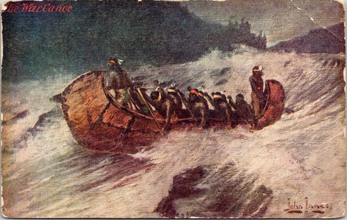 Cartolina guerra canoa - canoa, john
