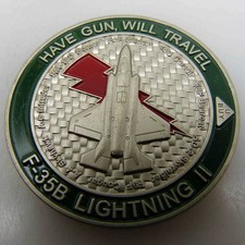 GREEN KNIGHTS MARINE FIGHTER ATTACK SQUADRON 121 F-35B LIGHTNING CHALLENGE COIN