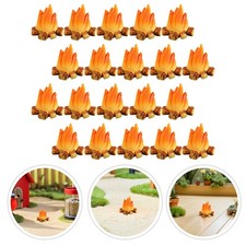  24 pezzi in miniatura modello falò fuoco finto resina modello falò decorazione