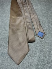 Cravatta uomo TINO COSMA 100% seta 2A colore blocco marrone chiaro P&P OMAGGIO