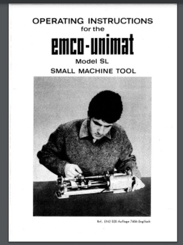 Emco unimat tornio - sl, ricambi