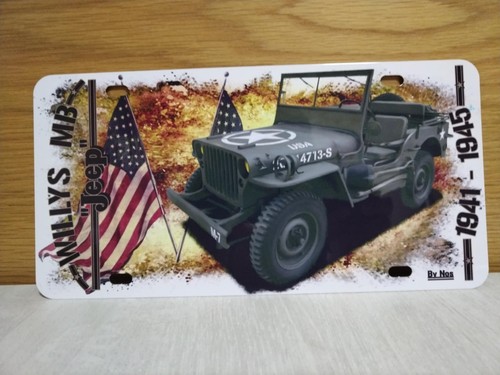 Jeep willys plaque alu - plaque,